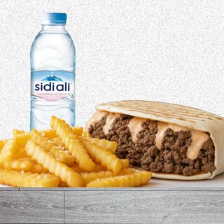 Tacos Viande Hachée + Frites + Eau Minérale 50Cl