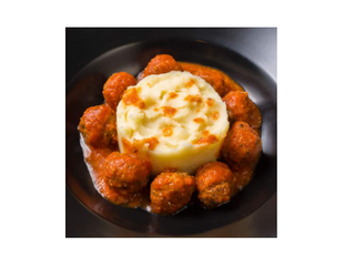 Chiftele marinate cu piure de cartofi