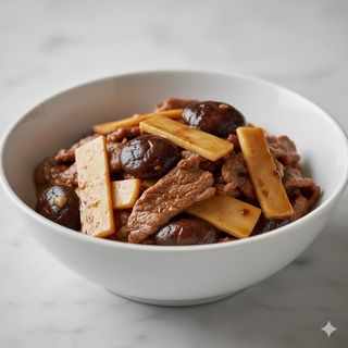 Ternera Con Setas China Y Bambú