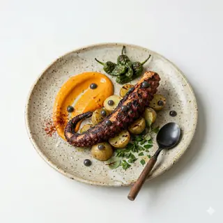 Tapa De Pulpo Con Mayonesa De Mojo