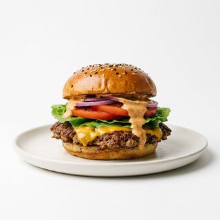 Hamburger schiacciato vegetariano