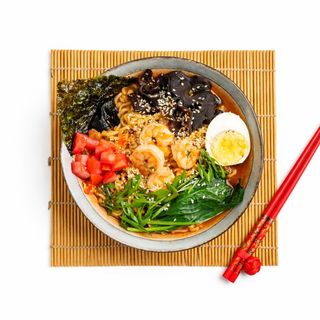 Рамен с креветками