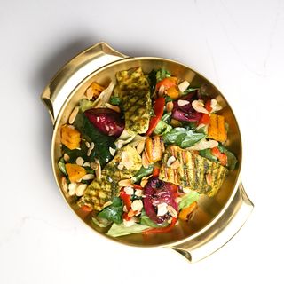 Halloumi And Poached Peaches