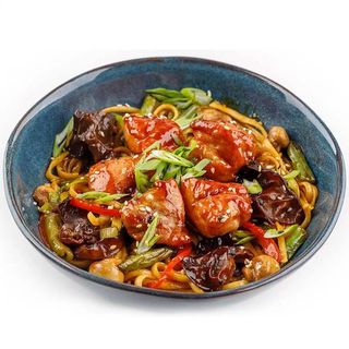 Удон з куркою теріякі