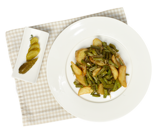 Cartofi cu fasole verde