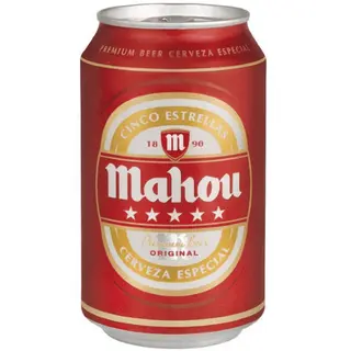 Cerveza Mahou Lata ROJA
