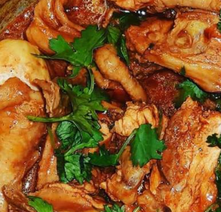 1/2 Kg Wet Fry Pork with Ugali or Chapati and Greens