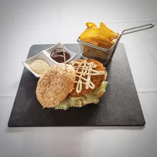 Hamburguesa de pollo supreme empanado