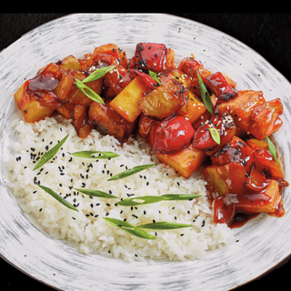 Куриное филе кисло-сладком соусе