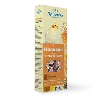 Колосок для середніх папуг медовий 140гр