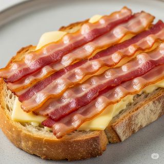 Tostada Bacon Y Queso