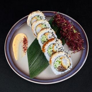 RS Uramaki z krewetką w panko ow węgorzem