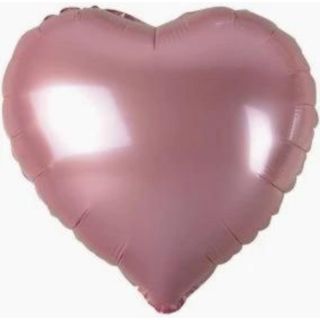 Różowy balon z helem serce 1 szt