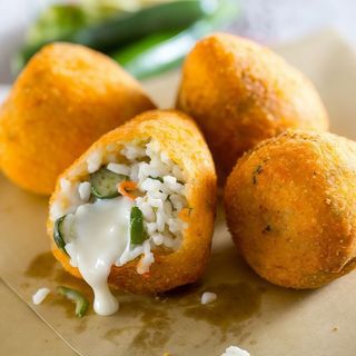 Supplí con zucchine e gorgonzola