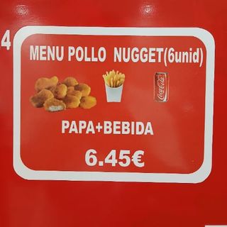 Menú Pollo Nuggets