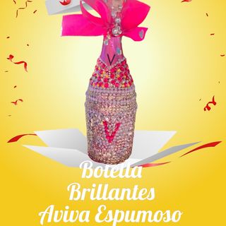Botella Aviva Decorada con brillantes especial