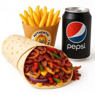 Pimiento Wrap con patatas fritas 