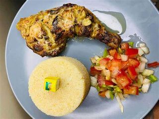 Attiéké + ½ Poulet Piqué