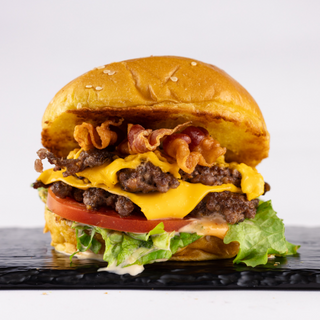 Smash cheese & bacon double burger