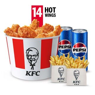 Menu Bucket 14 Hot Wings