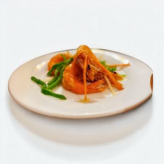 Langostinos a la sal y pimienta