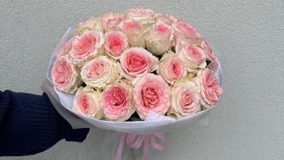Bukiet Pink Rose, rozmiar L, 25 różowych róż