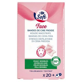 Bandas Depilatorias Faciales Carrefour Soft 20 Ud.