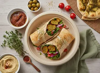 Pita falafel al forno