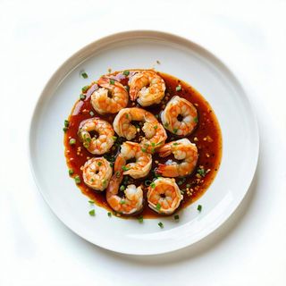 Gamberi speziato al sate