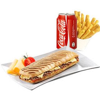 Sandwich Ciabata au choix + Frites + Salade Coleslaw + Soda 25cl
