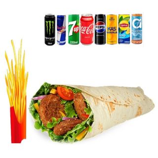 Menú Dürüm Falafel +Patatas +Bebidas