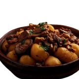 Картошка с мясом и грибами