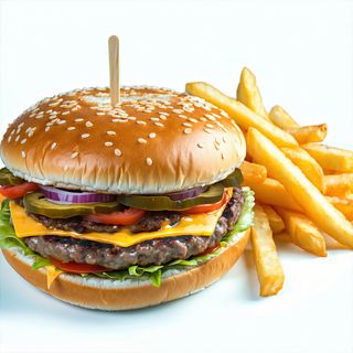 Hamburger w zestawie