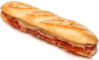 Baguette De Lomo Adobado Con Queso