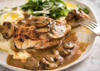 Emincé De Poulet Aux Champignons