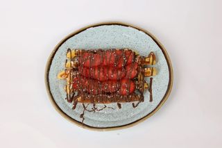 Waffle de Nutella com Morangos