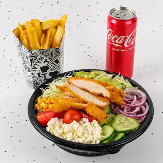 Crispy chicken salata menu