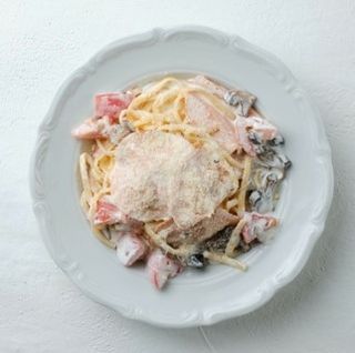 С ветчиной и грибами