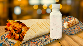 TORTILLA KRAFT CHICKEN GYROS XL + AYRAN + BAKLAWA KOKSOWA