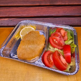 BOX cotoletta panata di pollo, lattuga e pomodoro
