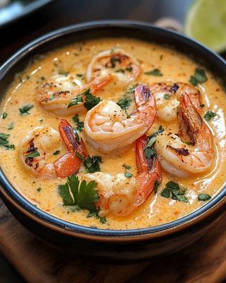 Mutton coconut prawns soup