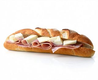 Panino con prosciutto cotto e mozzarella