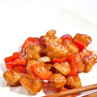 76. Pollo fritto in salsa agrodolce