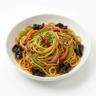 Spaghette de orez cu legume/curry