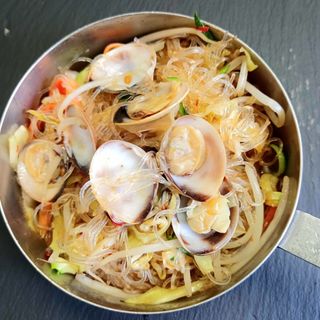 K17 spaghetti di soia con vongole picante 