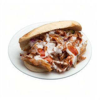 Doner Kebab De Carne Con Arroz