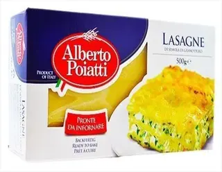 LASAGNE PÂTES DE SEMOULE DE BLÉ DUR 500.Gr ALBERTO POIATTI