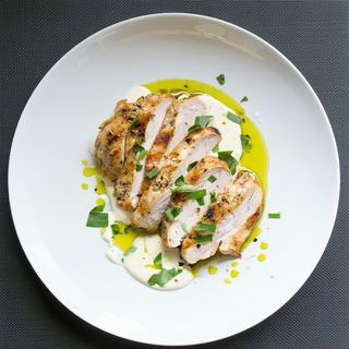 Pui cu sos gorgonzola