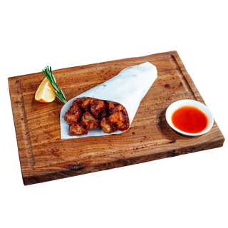 +Куриный попкорн.