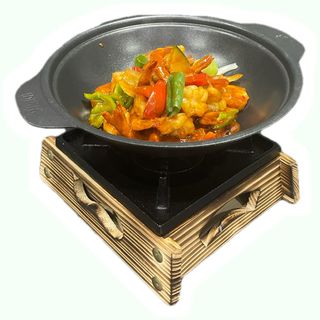 59. Sartén De Gambas Y Verduras (Picante)